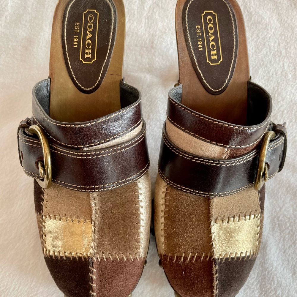 Coach Sebrina Patchwork Platform Mules - image 4